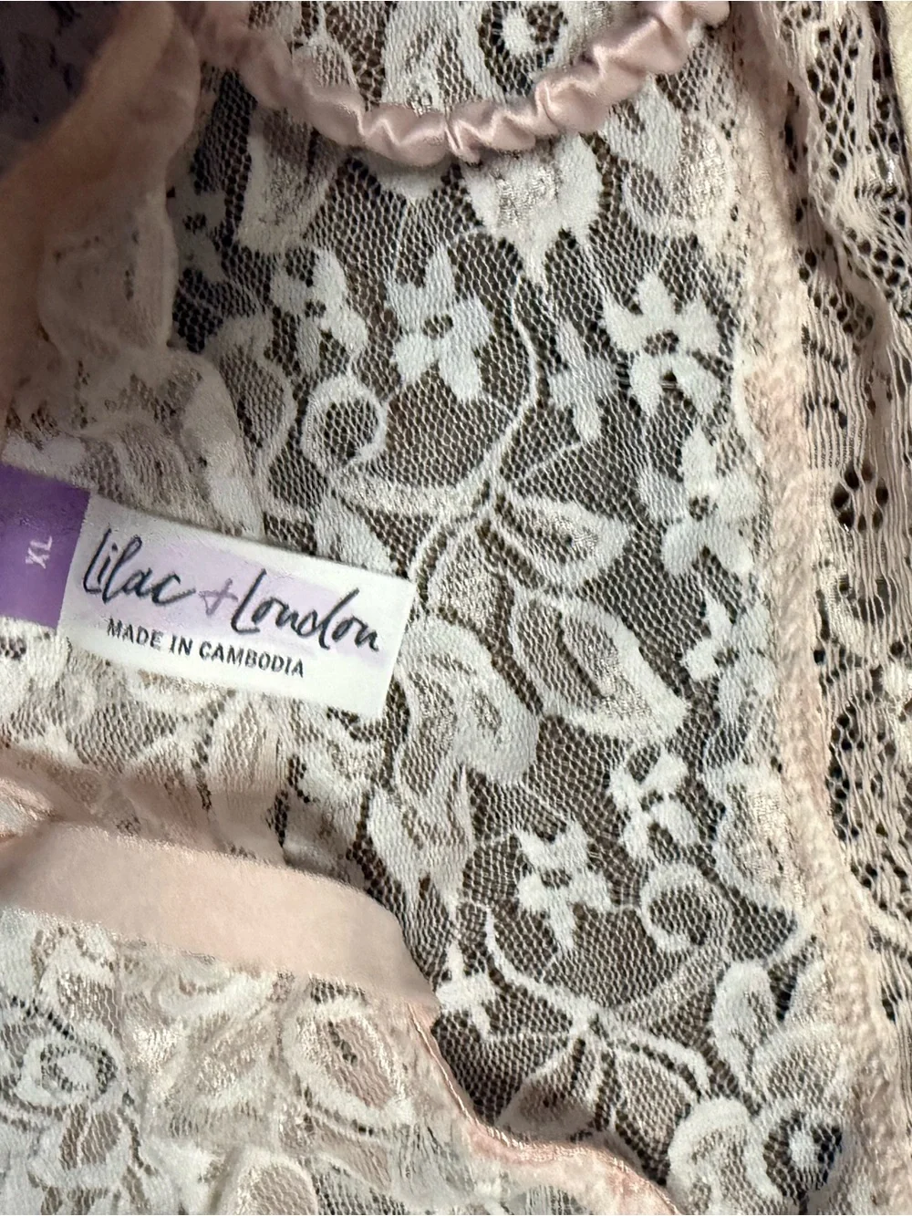 Delicate Lace Chemise Slip in Light Pink